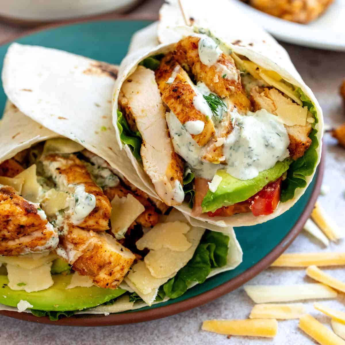 Spicy Grilled Chicken Wraps